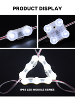 Module LED étanche IP68 12V 3 lentilles 1,2W 3000k 4000k 6500k Garantie 5 ans Tension constante Module d'injection ultrasonique Supre
