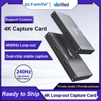 Tarjeta de Captura de Video HDMI ULT-unite 4K 60Hz con Salida en Bucle para Grabación de Juegos, Transmisión en Vivo, Captura de Video y Audio, Grabadora 4K Tipo C