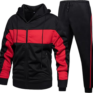 Conjunto de chándal con capucha para hombre, ropa deportiva informal, traje para correr, sudadera de manga larga y pantalones deportivos, conjunto de gimnasio y fitness - Product Image 3