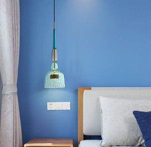 JYLIGHTING Lámparas de Decoración para el Hogar, Lámparas Colgantes de Cristal de una Sola Cabeza con Diseño de Caramelo de Colores para Habitación Infantil - Product Image 6