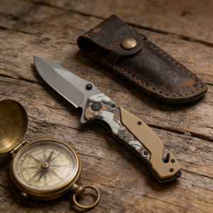 Cuchillo Plegable de Bolsillo Personalizado para Caza y Camping, Cuchillo de Supervivencia, Cuchillo de Camping Portátil, Cuchillo de Bolsillo Plegable para Camping - Product Image 1