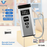 SHUNQI - Escáner de Código de Barras Portátil Mini de Bolsillo, 1D 2D CMOS Inalámbrico, Lector de Códigos QR para Inventario Móvil