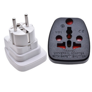 Adaptateur universel pour l'Afrique du Sud, compatible avec les prises américaines, britanniques, européennes, suisses et italiennes <span class=keywords><strong>WSA</strong></span> avec une porte de sécurité - Product Image 3