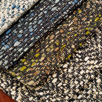 Tissu d'ameublement original et tendance, tissé, respirant, épais, teint en fil, coloré, avec incrustations de pierres précieuses, mélange lin et viscose