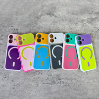 Coque de téléphone magnétique antichoc mate JOYPORODO B504 Summer Candy pour iPhone 18 Pro 17 Air 16 15 Max, avec pare-chocs contrastant