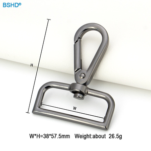 Túi Phần Cứng Kim Loại Móc Súng Màu Xám Xoay Mắt Khóa Snap Móc Kích Hoạt Clip <span class=keywords><strong>Clasp</strong></span> Cho Nylon Túi Dây Đeo <span class=keywords><strong>38Mm</strong></span> - Product Image 2