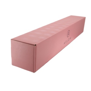 Boîte d'expédition rose de haute qualité avec logo personnalisé Tuck Flap Emballage de tapis de Yoga professionnel - Product Image 3