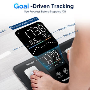 25 Körper metriken Hochpräzises Badezimmer Smart <span class=keywords><strong>Digital</strong></span> Weight <span class=keywords><strong>Scale</strong></span> 500lb Kapazität Körperfett waage - Product Image 2