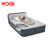 WOQI Matelas pneumatique de luxe avec tête de lit Sac de rangement à pompe électrique intégré pour chambre à coucher