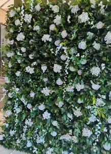 Verde artificiale foresta bianco appeso scuro rosa invernale pannello murale per decorazione di nozze sfondo personalizzato - Product Image 4