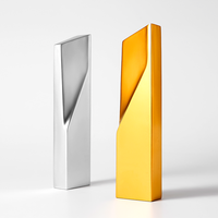 Trophée personnalisé en résine écologique avec colonne torsadée, graphiques imprimés UV, pour cadeaux de salon professionnel, médailles et plaques