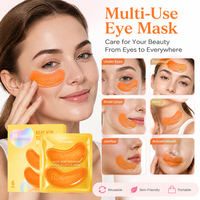 Masque pour les yeux en gelée hydratant à l'acide kojique, au curcuma et à la vitamine C, OEM/ODM, 6 paires, soin des yeux