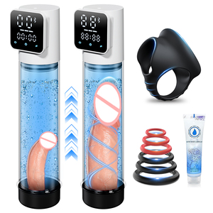 新デザイン4ピース陰茎ポンプ増大器具陰茎エクステンダー運動射精マスターベーション陰茎増大器大人用セックス玩具男性用 - Product Image 1