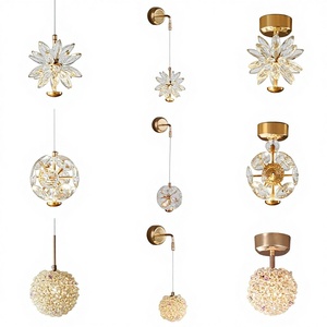 Lustre en cristal et aluminium de style français, design élégant et moderne, <span class=keywords><strong>suspension</strong></span> LED pour chambre à coucher, entrée, salon - Product Image 1
