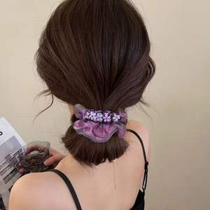 Bandeau en maille pour femme, style vintage, en tissu et plastique, haute élasticité, couleur unie, usage quotidien - Product Image 3