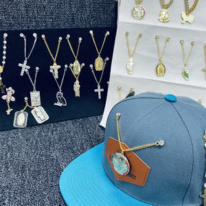 Benutzer definierte Großhandel Mode Hut Ketten vergoldet religiösen Anhänger San Judas Tadeo Jude Holy Death Anhänger - Product Image 2