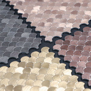 Shell Brown in Brushed Surface Gravity Aluminium Metal Mosaic <b>Tile</b> for Wall Decoration - Product Image 5