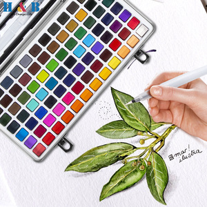Ensemble de peinture à l'<span class=keywords><strong>aquarelle</strong></span> solide de 128 couleurs, kit de peinture professionnel de qualité artistique avec <span class=keywords><strong>palette</strong></span>, fournitures artistiques pour étudiants débutants - Product Image 1