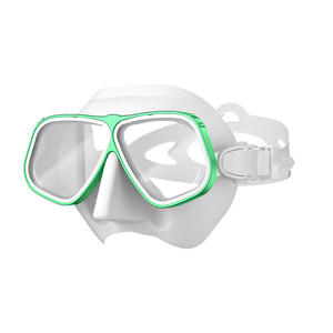 Masque de plongée et de plongée libre unisexe professionnel pliable en silicone avec cadre métallique, double lentille, certifié CE, facile à porter - Product Image 4