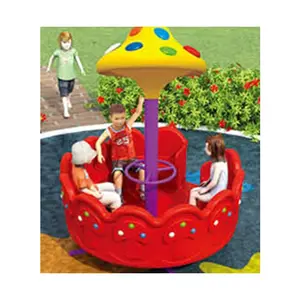 Dễ Thương Vui Chơi Giải Trí Rides Nấm Phong Cách Carousel/Kiddie Rides Vui Vẻ Đi Vòng Quanh/Mini Thép Mạ Kẽm Carousel QX-123J