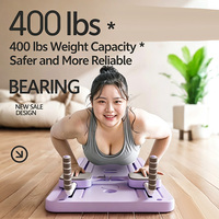 Planche de fitness pliable 4-en-1 multifonctionnelle pour entraînement abdominal, sit-up et plank à domicile