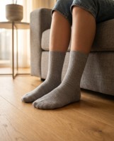 Chaussettes de créateur chaudes en gros pour fabricants, chaussettes décontractées légères, chaussettes en laine mérinos avec logo personnalisé pour l'extérieur par temps froid