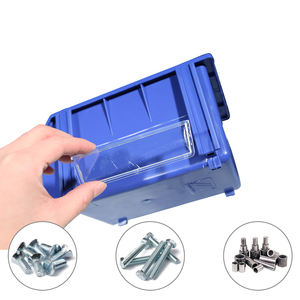 Bac de rangement rectangulaire suspendu en plastique PP moulé par injection pour entrepôt industriel, pour boulons et écrous - Écologique et pliable - Product Image 3