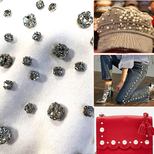 May Mắn Số Lượng Lớn Thủy Tinh Rhinestone <span class=keywords><strong>Cup</strong></span> Thiết lập Với Đinh Tán May Trên D Vòng Rhinestone Cip Đá Với Cốc Kim Loại Cho Quần Jean Và Túi Xách - Product Image 5