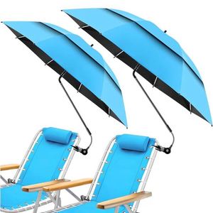 Sombrilla de Playa Plegable con Clip para Silla, Protección UV Manual, para Viajes, Camping y Playa - Product Image 1