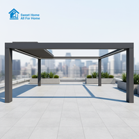Pergola motorisée rétractable en aluminium de haute qualité Sweet Home, installation facile, pour balcon, jardin, terrasse, protection solaire extérieure