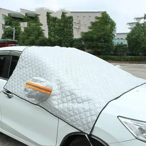 도매 사용자 정의 겨울 자동차 스노우 실드 앞 유리 커버 야외 알루미늄 필름 태양 방지 단열 자동차 스노우 커버
