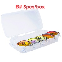 Offre Spéciale naufrage méné 5 pièces/boîte 5g/5cm dur 3d yeux tueur leurre de pêche pour eau douce et salée appâts en gros