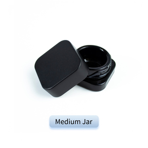 Black Round <b>Empty</b> 5ml Glass <b>Jar</b> with Lid for Face & Eye Cream and Skin Care - Product Image 2