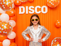 Ballons en feuille de discothèque laser rose orange 4D CYmylar de 22 pouces, ballons personnalisés rétro années 70 et 80, décoration de fête disco, globos 4D