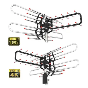 Antenne digitali Uhf Vhf antenna tv ad alto guadagno per esterni antenna a lunga distanza singolare forte hdtv antenna tv a rotazione a 360 gradi