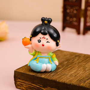 Yu Mo Craft – ensemble de figurines de dame de la dynastie Tang, jouet décoratif de style chinois, cadeau de bureau pour filles - Product Image 5