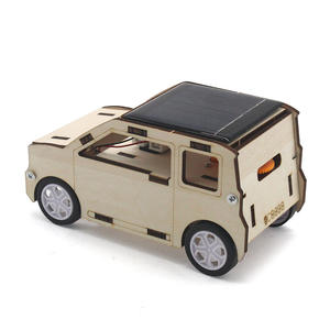 ألعاب ذات جذع ذاتي الصنع مركبة شمسية صغيرة تعليمية لعبة تعليمية سيارة تعمل بالطاقة الشمسية خشبية لعبة سيارة تعمل بالطاقة الشمسية للأطفال - Product Image 2