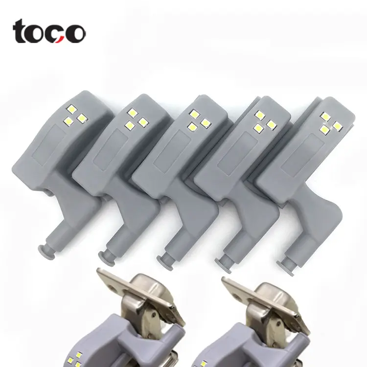 toco Auto Opening battery lamp led hinge light kitchen cabinet Cupboard hinge lights cabinet sensor led light