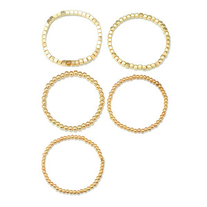 <b>Beaded</b> <b>Bracelet</b> Set Silver Gold Geometric Round Bead Unisex Party Jewelry Yiwu Origin SY0090 1 - Product Image 5