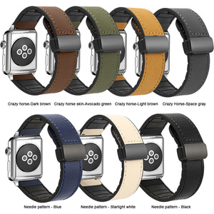 Correa de Reloj Magnética de Cuero Ultra de Alta Calidad BEEFLYPOWER para <span class=keywords><strong>Apple</strong></span> IWatch Serie 11 1-10, Plegable y Duradera - Product Image 5