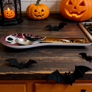 Accesorios <span class=keywords><strong>de</strong></span> Cocina Espeluznantes, Reposacucharas/Soporte Largo <span class=keywords><strong>de</strong></span> Melamina <span class=keywords><strong>de</strong></span> Jack Skellington <span class=keywords><strong>para</strong></span> Decoración Navideña - Product Image 2