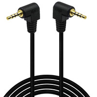 Câble audio stéréo PVC personnalisé de 20 cm en forme de L TRRS 3,5 mm 4 pôles mâle à mâle à angle droit pour haut-parleurs microphones