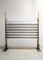 Fenêtre à persiennes en alliage d'aluminium moderne avec design intérieur