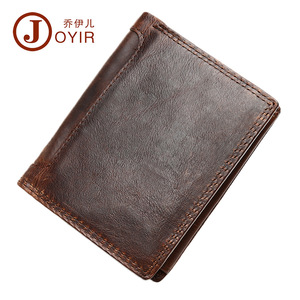 Cartera de Cuero Crazy Horse para Hombre Joyir, Protección RFID, Expandible, Retráctil, con Múltiples Ranuras para Tarjetas, Estilo Ejecutivo, Bolso de Mano Corto - Product Image 4