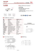 Celdas de Carga de Alta Precisión RJ-6508, Sensor de Celda de Carga con Rango de 1/2 kg de Capacidad, Sensores de Fuerza