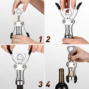 Tire-bouchon personnalisé pour bouteille de vin rouge, ouvre-bouteille en alliage de zinc, type aile de <span class=keywords><strong>papillon</strong></span>, tire-bouchon <span class=keywords><strong>et</strong></span> ouvre-bouteille en métal, ouvre-bouteille à vin - Product Image 6