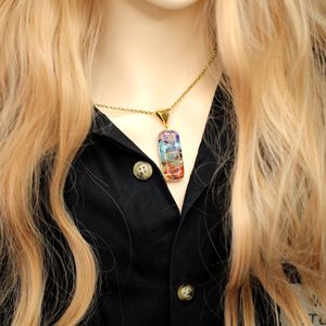 Orgone năng lượng bảy Chakra con lắc tinh thể mặt dây chuyền đá tự nhiên 7 Chakra sỏi Vòng cổ cho phụ nữ người đàn ông đồ trang sức - Product Image 5
