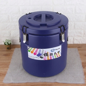 Conteneur <span class=keywords><strong>alimentaire</strong></span> isotherme en acier inoxydable pour riz et bouillie avec poignée - Seau thermique à double paroi pour aliments chauds - Product Image 1