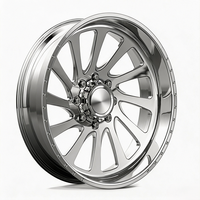 SL 24X10 20X12 26X10 24X14 Roda Truk Tempa Poles Khusus Model Deep Dish dengan 8X180 8X165.1 untuk Chevy Silverado 2500 RAM 2500