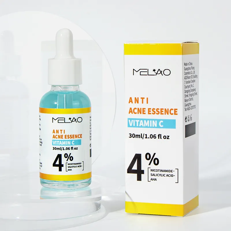 MELAO Private Label Skin Care Organic 4% Anti Acne Essence Natural And Organic Anti Aging Serum For Acne Regular Serum Wholesale